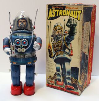 Vintage Rosko Nomura Astronaut W Box – Blue Japanese