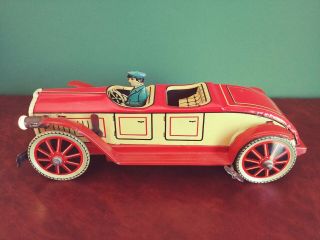 (private Listing) Levy Gely Tin Wind - Up Open Tourer Oldtimer Car W/ Lights