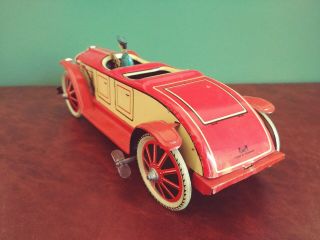 (Private Listing) Levy Gely Tin Wind - up Open Tourer Oldtimer Car w/ Lights 4