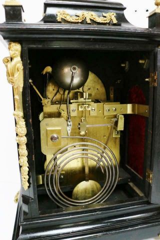 Rare Antique Charles Frodsham London Triple Fusee Musical 8 Bell Bracket Clock 11