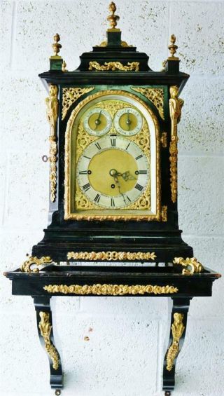 Rare Antique Charles Frodsham London Triple Fusee Musical 8 Bell Bracket Clock