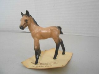 Vintage Hagen Renaker Porcelain Foal - Monrovia San Dimas - On Card