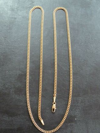 Vintage 9ct Gold Curb Link Necklace Chain 22 1/2 Inch C.  1990 Unoaerre