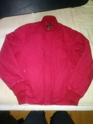 RARE 1970s BRIGHT RED Derby of San Francisco Bomber Jacket XL Paisley Line 2