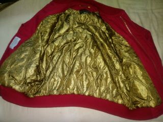 RARE 1970s BRIGHT RED Derby of San Francisco Bomber Jacket XL Paisley Line 3