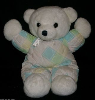 15 " Vintage 1978 R Dakin Pink & Blue Cuddles Teddy Bear Stuffed Animal Toy Plush