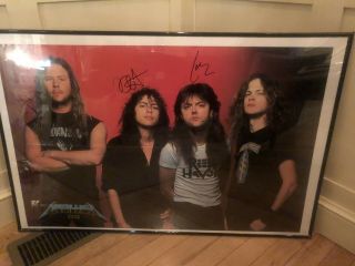 Rare Autographed Metallica Vintage 1980’s Poster Signed By LARS,  KIRK,  AND JAMES 3