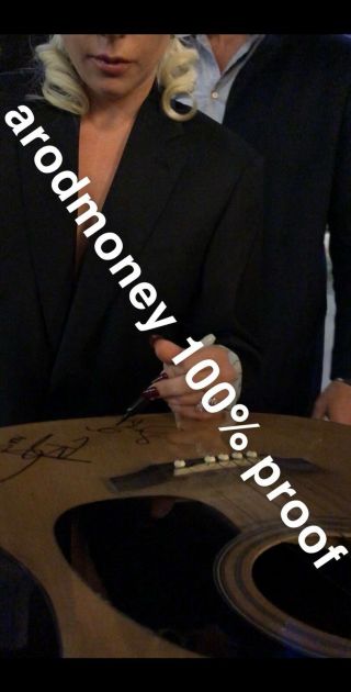 RARE BAS Lady Gaga And Bradley Cooper Signed Guitar A Star Is Born 7