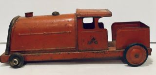 Vintage Thistle Pressed Steel Train Toy,  Ride On,  Antique Alchemy