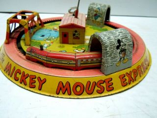 RARE 1950 ' s Marx/Disney Tin Wind Up Mickey Mouse Express.  A, . 2