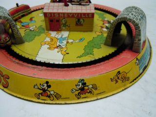 RARE 1950 ' s Marx/Disney Tin Wind Up Mickey Mouse Express.  A, . 4