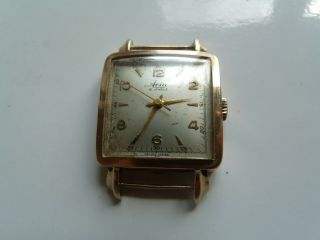 Spare Room Find Vintage 9ct Gold " Avia 15 Jewel " Art Deco Style Watch