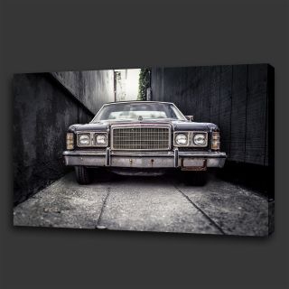 Old Car Vintage Ford Retro Design Box Canvas Print Wall Art Picture Photo