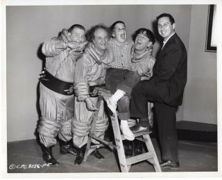 The Three Stooges Vintage Photo Have Rocket Will Travel W/ Director