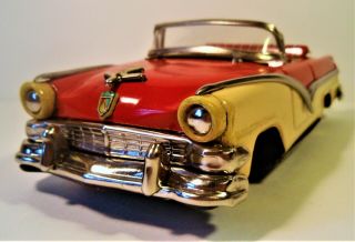 Tin Friction 1956 Ford Convertible Car Two Tone Irco Japan