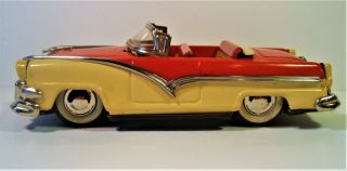 TIN FRICTION 1956 FORD CONVERTIBLE CAR TWO TONE IRCO JAPAN 3