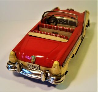 TIN FRICTION 1956 FORD CONVERTIBLE CAR TWO TONE IRCO JAPAN 4
