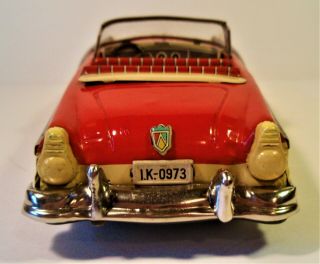 TIN FRICTION 1956 FORD CONVERTIBLE CAR TWO TONE IRCO JAPAN 9