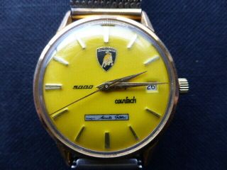 Vintage Lamborghini Countach Gold Plated Wrist Watch