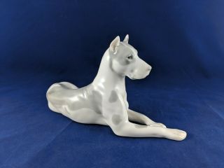 Vintage LOMONOSOV Porcelain Great Dane dog figurine USSR/Soviet/Russia Pristine 2
