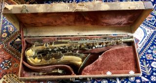 1946 King Zephyr Tenor Saxophone Hn White Vintage