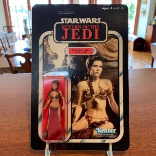 Star Wars - Slave Leia Figure From Return Of The Jedi - Custom Vintage Cardback