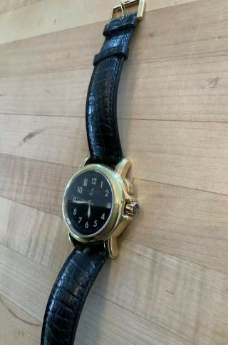 Ulysse Nardin Gmt,  / - San Marco 18k Gold Black Dial Rare Watch