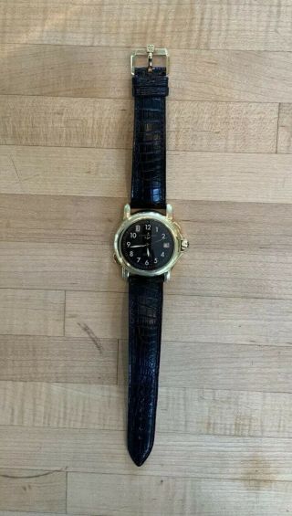 Ulysse Nardin GMT,  / - San Marco 18k Gold Black Dial Rare Watch 2