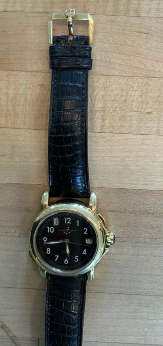 Ulysse Nardin GMT,  / - San Marco 18k Gold Black Dial Rare Watch 4