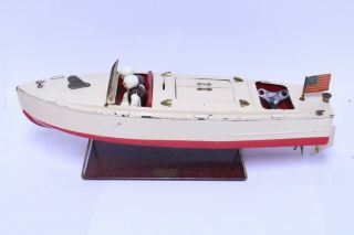 Fantastic Prewar Lionel Craft Speed Boat W/ Stand & Key