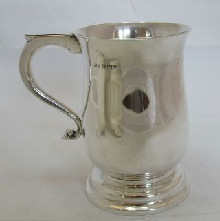 Good Elizabeth Ii Sterling Silver Baluster Pint Mug,  1964,  327 Grams