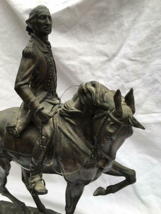 RARE ROYAL WORCESTER GEORGE WASHINGTON BRONZE STATUE by BERNARD WINSKILL 5/15 3