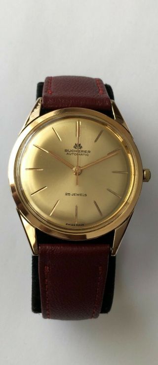 Vintage Bucherer Automatic Watch 25 Jewels Antimagnetic 4 Adjustments Swiss