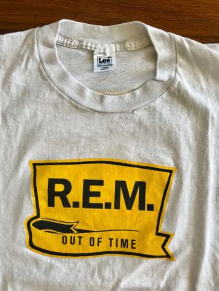 Vtg Rem Shirt Out Of Time 1991 Vintage Tour Nirvana Sonic Youth Pearl Jam 90s