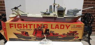 Vintage Remco Fighting Lady Motorized Assault Battleship - -