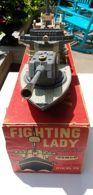 Vintage Remco Fighting Lady Motorized Assault Battleship - - 6