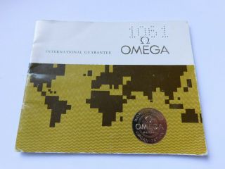 Omega Vintage Wrist Watch International Guarantee Booklet.