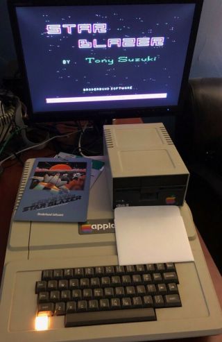 Star Blazer,  Apple II 2 vintage video game,  Broderbund 3