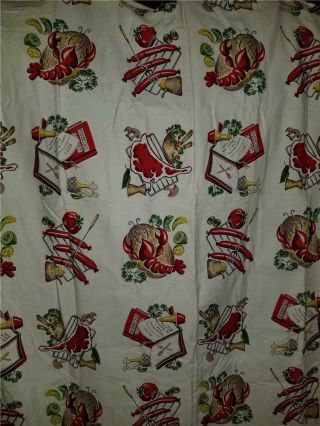 Vintage Cotton Country Bar - B - Que Farmhouse Picnic Shabby Chic Tablecloth 54x50