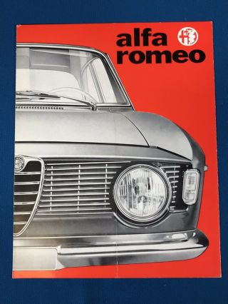 Vtg 1965 Alfa Romeo Dealer Car Sales Brochure Sprint Gt & Cabriolet