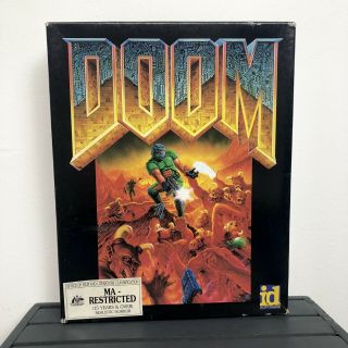 Vintage Doom 1993 Complete 3.  5 " Floppy Discs Shareware Id Software V1.  2