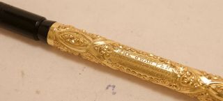 VINTAGE 1900 ' S SWAN MABIE TODD BARD CHASED GOLD FILLED ED FOUNTAIN PEN VGC 7