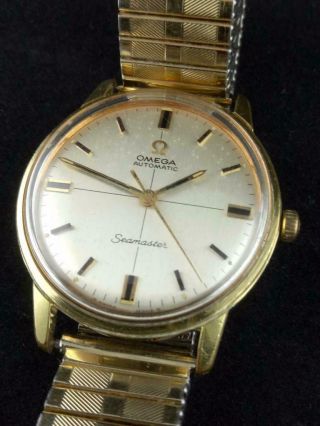 Vintage 1968 Omega Seamaster Mens Watch - Ref 165.  037sp.  Gold P Case.  Cal 552 Auto