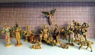 16 - Piece 5 Inch Vintage Retired Fontanini Heirloom Nativity Set