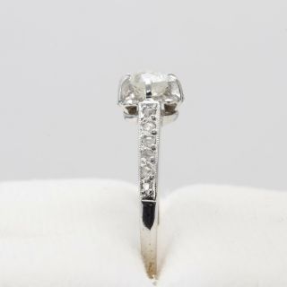 1920s Antique Art - Deco Platinum Diamond Engagement Ring Size 7 - 0.  60ctw 8