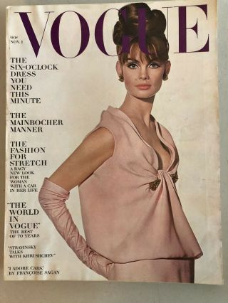 6 Vintage 1963 Vogue Magazines Sandra Paul Audrey Hepburn 6
