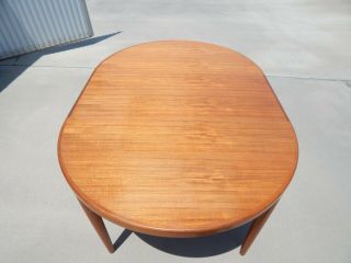 Danish Modern Expandable Teak Dining / Conference Table 126 