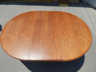 Danish Modern Expandable Teak Dining / Conference Table 126 