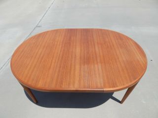 Danish Modern Expandable Teak Dining / Conference Table 126 
