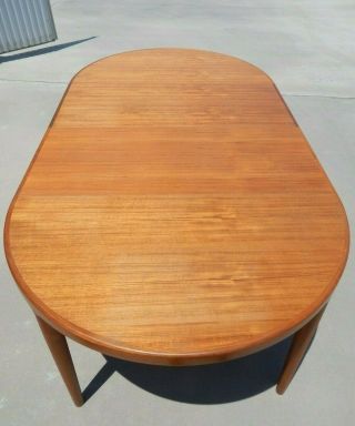 Danish Modern Expandable Teak Dining / Conference Table 126 